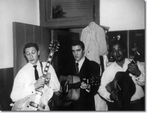 Elvis Presley, Scotty Moore and Bill Black : February 9, 1956