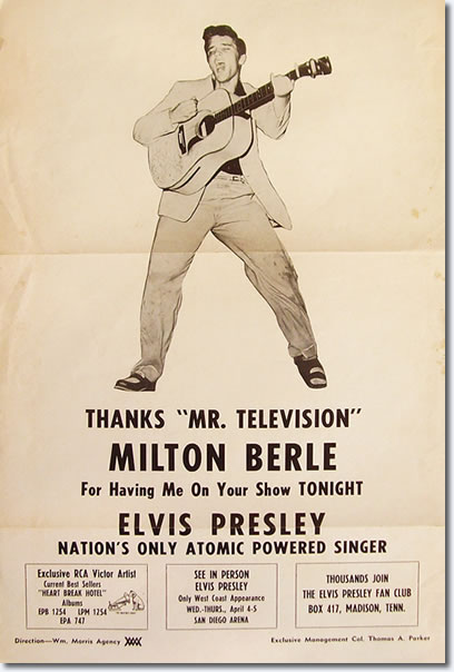 Elvis Presley & Milton Berle Poster