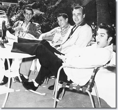 Relaxing by the pool between shows April 26, 1956