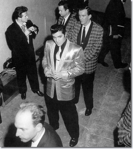 Elvis Presley - backstage - Pan Pacific Auditorium - October 1957