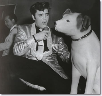 Elvis Presley and 'Nipper' Pan Pacific Auditorium - October 28, 1957