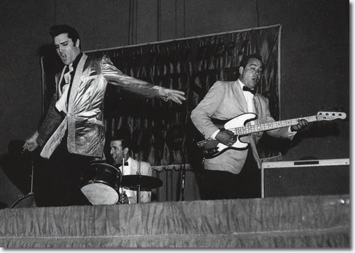 Elvis Presley, DJ Fontana and Scotty Moore rock the Pan Pacific Auditorium - October 28, 1957