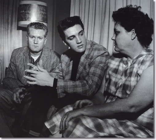 Vernon, Elvis & Gladys Presley March 24, 1958