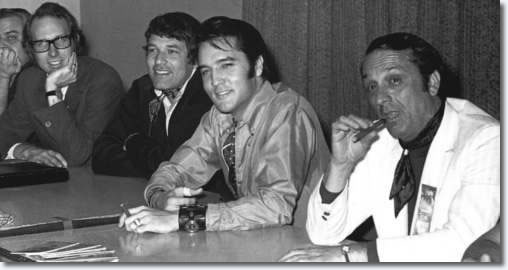 Bones Howe, Steve Binder, Elvis Presley and Bob Finkel. 