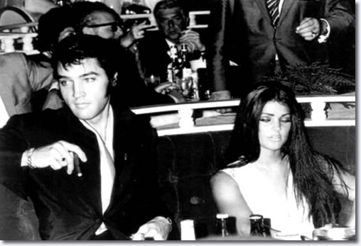 Elvis and Priscilla Presley - Barbra Streisand's Vegas show - 1969