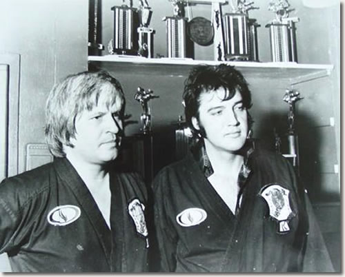 Elvis Presley with Ed Parker in Memphis on July 4, 1974