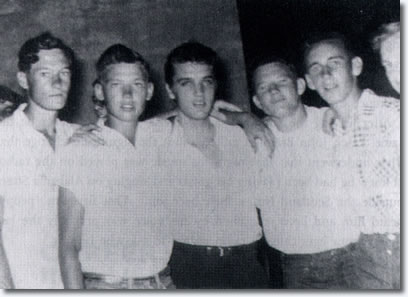Elvis Presley and friends, backstage - Clarksdale, MS. City Auditorium - September 8, 1955