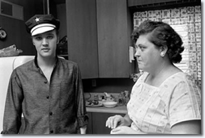 Elvis Presley with his mother, Gladys - July 4, 1956