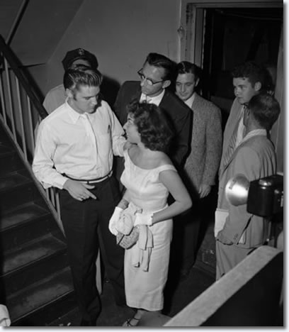 Elvis and the contest winner, Andrea June Stephens : August 10, 1956, Jacksonville.