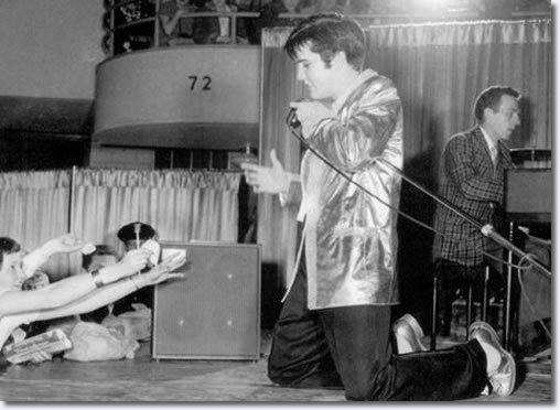 Elvis Presley at the Memorial Coliseum Buffalo, NY : April 1 1957.