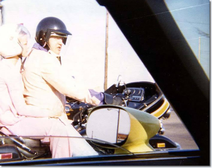 Elvis Presley : Out For A Bike Ride : April 3, 1976.