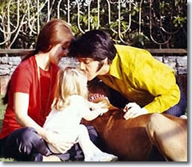 Elvis with wife Priscilla and daughter Lisa Marie